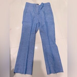 J. Crew Hayden Women’s Lined Linen Pant; crop flare; size 6